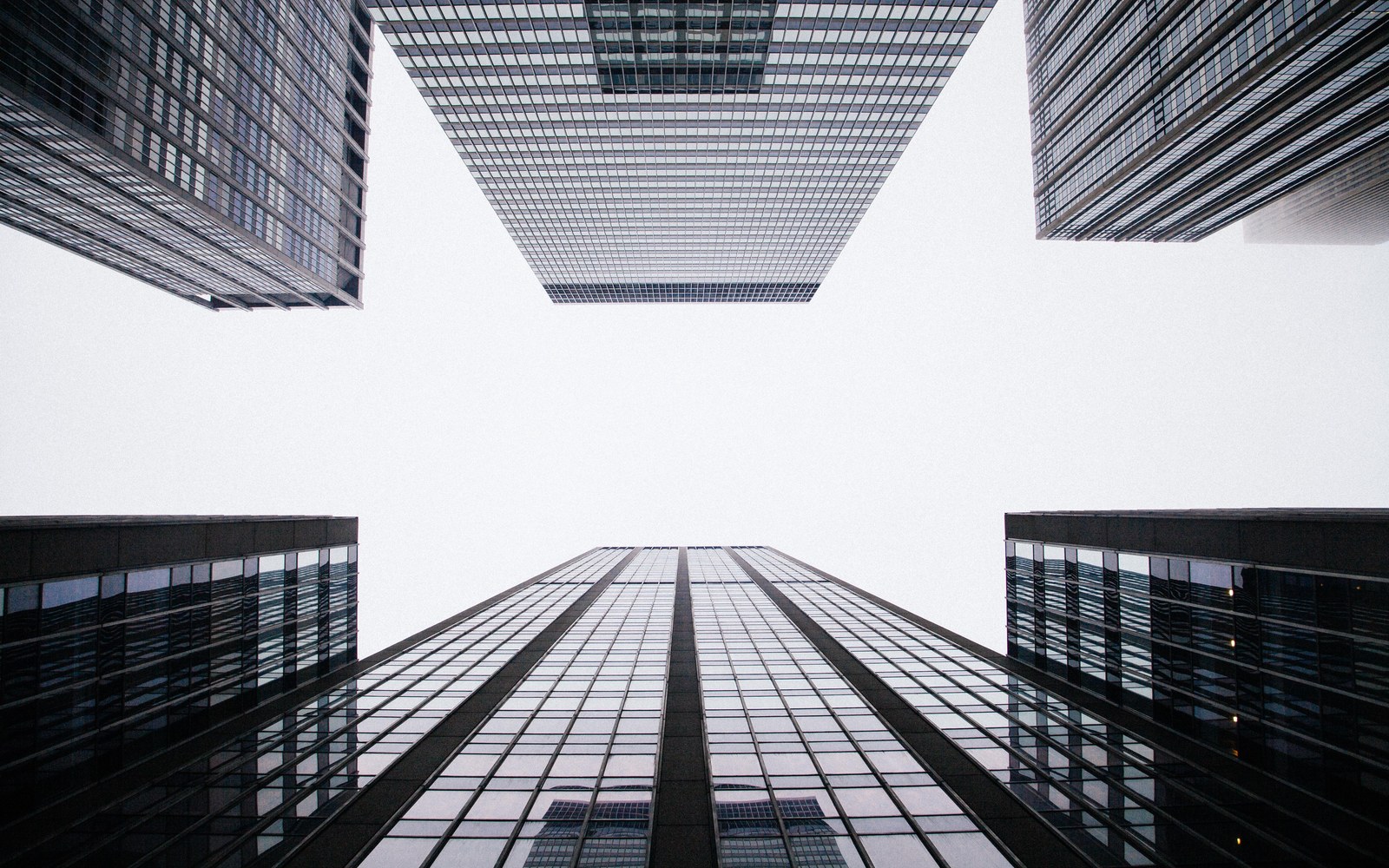 Modern commercial office buildings