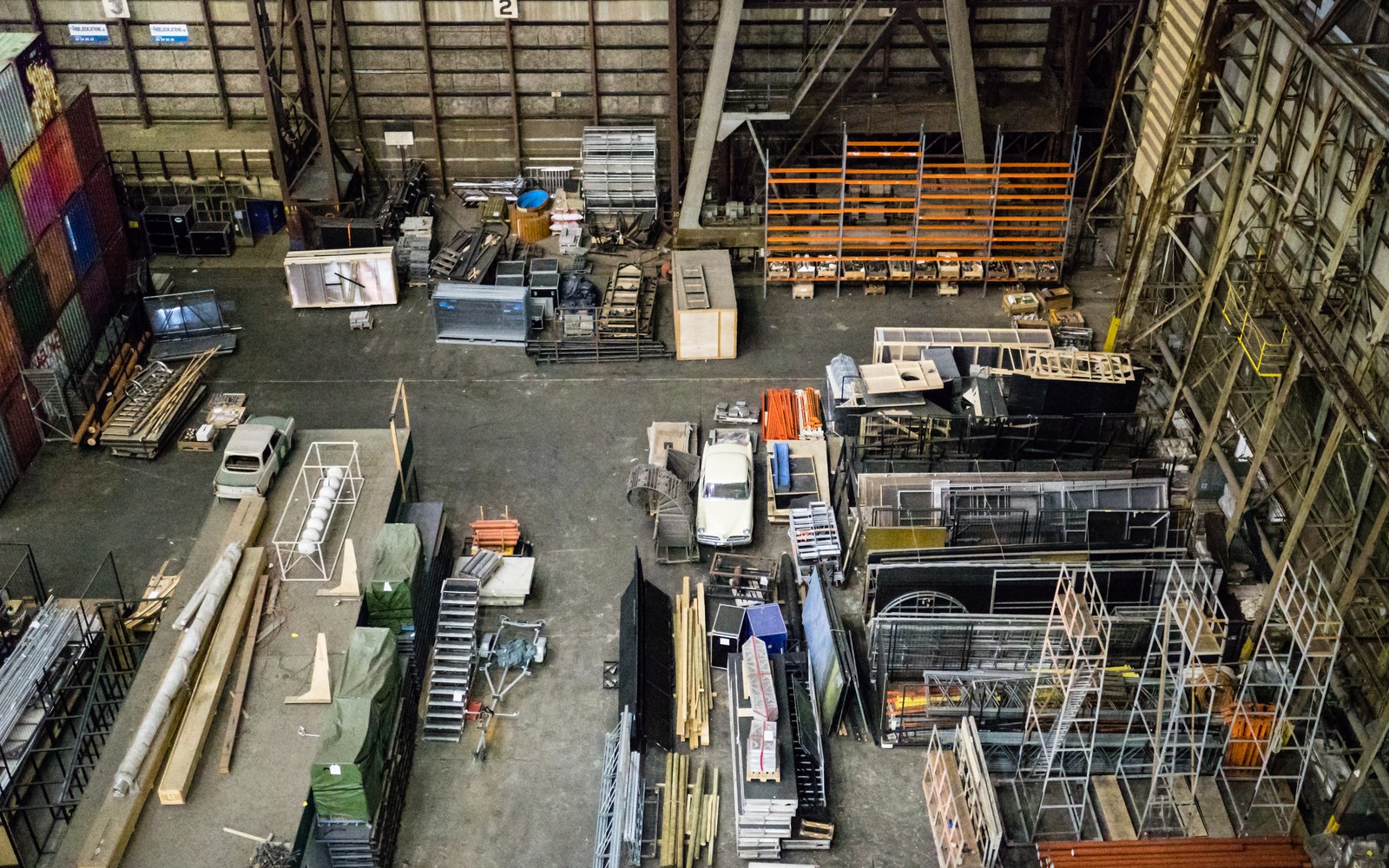 Industrial building interior and storage area